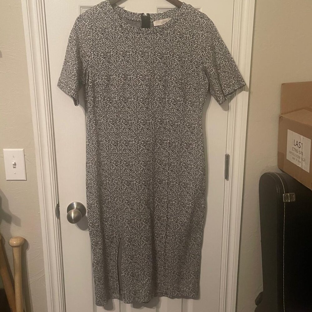 Ann Taylor LOFT Snow Leopard Print Dress - Women's Size 8